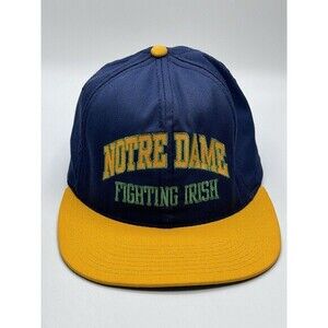 Vintage Norte Dame Fighting Irish Baseball Hat Cap Flat Bill SnapBack USA